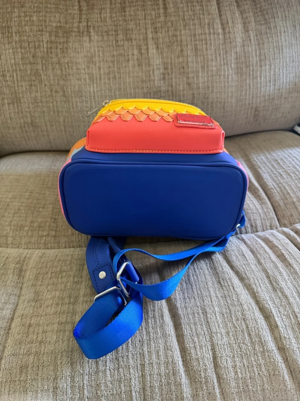 Disney Loungefly from the movie Up Blue and Yellow Toucan Kevin backpack